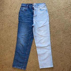 Pacsun two-tone straight leg jeans